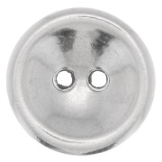 Bouton rond bombé 12 mm - Placage argent fin vieilli x1|raw }}