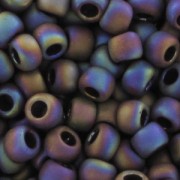 Rocaille Toho 11/0 TO11R406F - Opaque Rainbow Oxblood Mat x8g