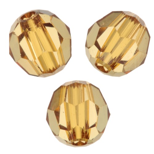 Perles rondes  PureCrystal 5000 4 mm - Golden Topaz x20