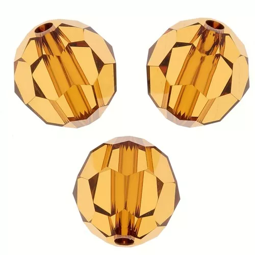 Perle ronde PureCrystal 5000 8 mm - - Light Amber x1