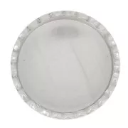 Serti rond dentelé pour cabochon 6 mm - Argent 925 x1