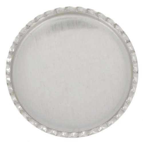 Serti rond dentelé pour cabochon 10 mm - Argent 925 x1