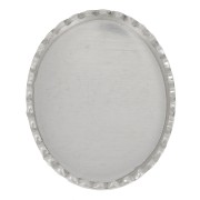 Serti ovale dentelé pour cabochon 10x8 mm - Argent 925 x1