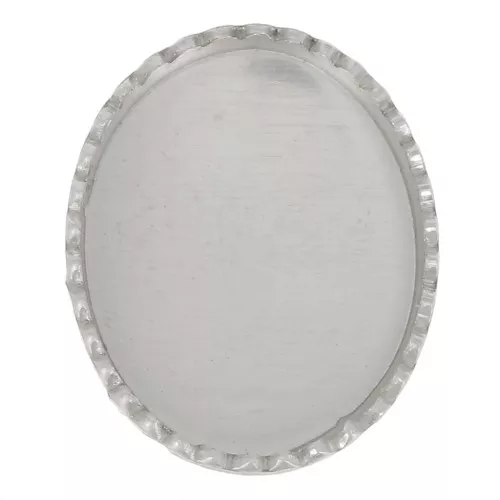 Serti ovale dentelé pour cabochon 10x8 mm - Argent 925 x1