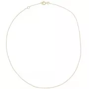 Tour de cou maille Forçat limée 1.25 mm Plaqué Or 3 microns x38cm