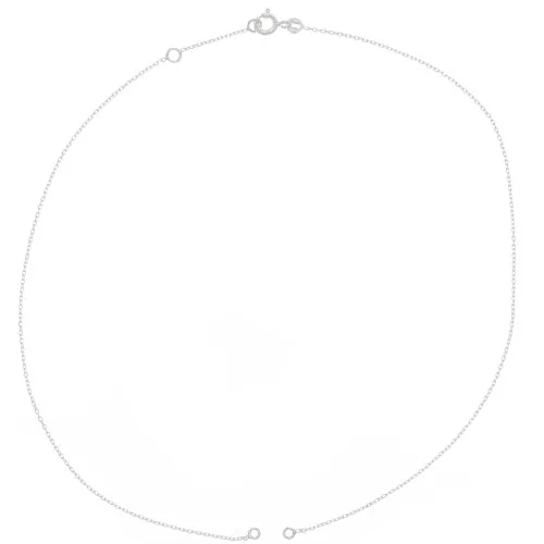 Tour de cou chaîne maille Forçat pour intercalaire - Argent 925 x38cm