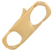 Fermoir mousqueton allongé 23 mm - Plaqué Or 3 microns x1