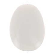 Perle plate en acrylique opaque 30x23 mm - Crème x1