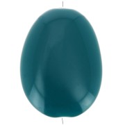 Perle plate en acrylique opaque 30x23 mm - Bleu canard x1|raw }}