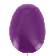 Perle plate en acrylique opaque 30x23 mm - Violet foncé x1|raw }}