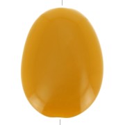 Perle plate en acrylique opaque 30x23 mm - Ocre x1|raw }}