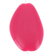 Perle plate irrégulière en acrylique opaque 38x26 mm - Fuchsia x1|raw }}