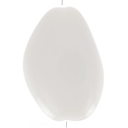 Perle plate irrégulière en acrylique opaque 38x26 mm - Crème x1|raw }}