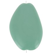 Perle plate irrégulière en acrylique opaque 38x26 mm - Vert sauge x1|raw }}