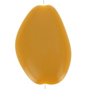 Perle plate irrégulière en acrylique opaque 38x26 mm - Ocre x1|raw }}