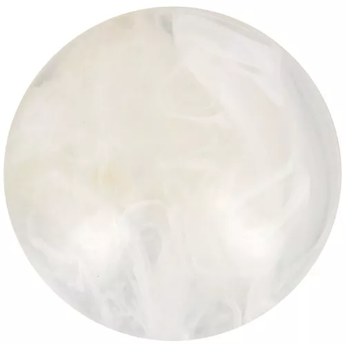 Cabochon rond en acrylique 18 mm - Ecru marbré x1