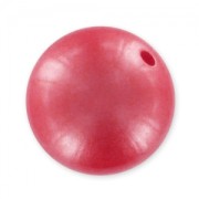 Perle ronde poudrée 16 mm Cerise x1|raw }}