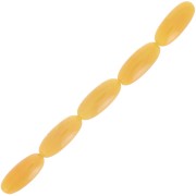 Perles olive en résine 16x7 mm - Jaune miel marbré x12