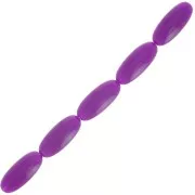 Perles olive en résine 16x7 mm - Prune x12