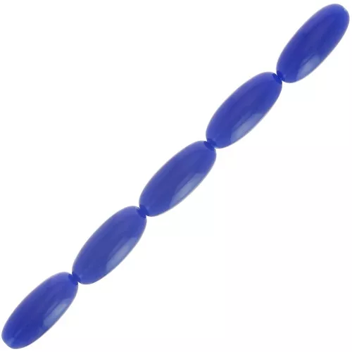 Perles olive en résine 16x7 mm - Bleu foncé x12