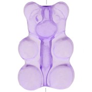 Perle ourson 17x11 mm - trou vertical - Violet x1|raw }}