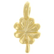 Breloque fleur 12.5x7 mm - Doré à l'or fin x1|raw }}