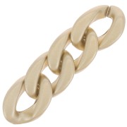 Maillon ovale torsadé en plastique 23x16 mm - Doré mat x1|raw }}