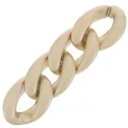 Maillon ovale torsadé en plastique 23x16 mm - Doré mat x1