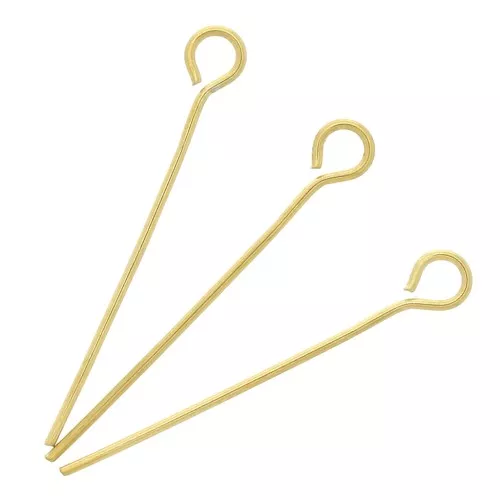 Clous tête ronde 26x0.7 mm - Acier inoxydable 304 Doré x6