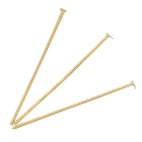 Clous tête plate 25x0.7 mm - Acier inoxydable 304L Doré x6