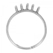 Bague 10 anneaux argenté vieilli|raw }}