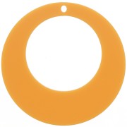 Pendentif rond évidé en acrylique 50 mm - Moutarde x1|raw }}