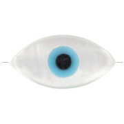 Perle oeil bleu en nacre 10x5 mm x1|raw }}