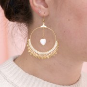 Supports boucles d'oreilles - Créoles à décorer 40 mm - Acier inoxydable 304L x2