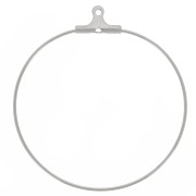 Supports boucles d'oreilles - Créoles à décorer 35 mm - Acier inoxydable 304 x2|raw }}