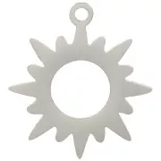 Breloque soleil évidé 16x15 mm - Acier inoxydable 304 x1