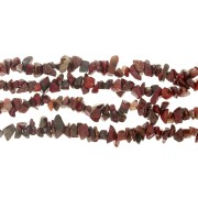 Perles chips 8 - 11 mm en pierre gemme  - Jaspe Poppy x90cm