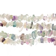 Perles chips 8 - 11 mm en pierre gemme  - Fluorite x80cm|raw }}