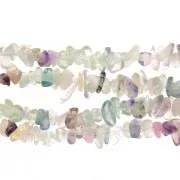 Perles chips 8 - 11 mm en pierre gemme  - Fluorite x80cm