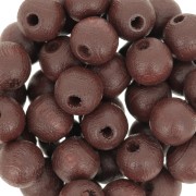 Perles rondes en bois 8 mm Marron Foncé x20|raw }}