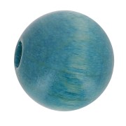 Perles rondes en bois 8 mm Bleu Canard x20|raw }}