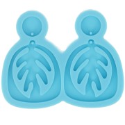 Moule silicone - boucles d'oreilles feuilles pour résine époxy et poudre céramique