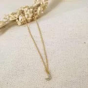 Breloque lettre alphabet 8 mm avec oxydes de Zirconium - N - Doré à l'or fin - Crystal x1