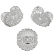 Poussoirs - Poussettes pour clous d'oreilles 6 mm - Placage Argent fin x6