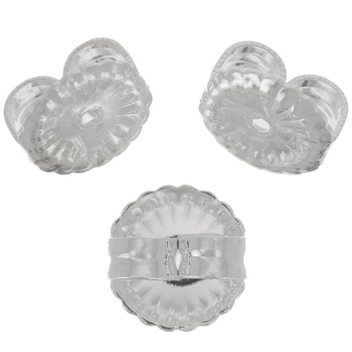 Poussoirs - Poussettes pour clous d'oreilles 6 mm - Placage Argent fin x6