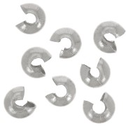 Caches perles à écraser 4 mm - Acier inoxydable 304L x20