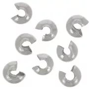 Caches perles à écraser 4 mm - Acier inoxydable 304L x20