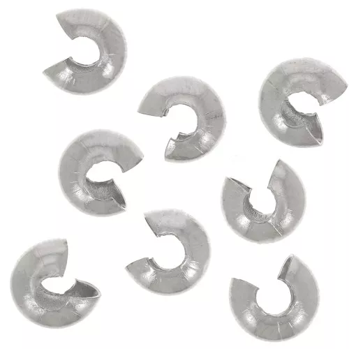 Caches perles à écraser 4 mm - Acier inoxydable 304L x20