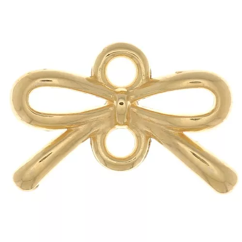 Intercalaire noeud 2 trous 8x12.5 mm - Doré à l'or fin x1