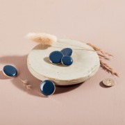 Bouton à queue pour la couture en métal - Atelier Brunette Dotty 15 mm - River x1|raw }}